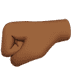 🤛🏾 left-facing fist: medium-dark skin tone display on Apple